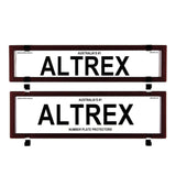 Altrex NSW & SA Premium/Slimline Red Carbon Fibre Number Plate Protectors - without Lines - 6SERP