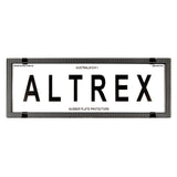 Altrex Standard Size Silver Carbon Fibre Number Plate Protectors - without Lines - 6SES