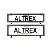 Altrex NSW & SA Premium/Slimline Silver Carbon Fibre Number Plate Protectors - without Lines - 6SESP