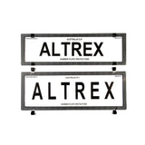 Altrex QLD, ACT, VIC, TAS, SA, WA & NT Slimline Combination Silver Carbon Fibre Number Plate Protectors - without Lines - 6SESQ