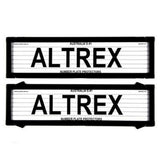 Altrex QLD, VIC, TAS, SA, WA & NT Dual Slimline Black Number Plate Protectors - with Lines - 6VSL