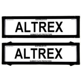 Altrex QLD, VIC, TAS, SA, WA & NT Black Dual Slimline Number Plate Protectors - without Lines - 6VSNL