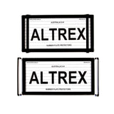 Altrex NSW, VIC, TAS, QLD, US / International Black Number Plate Protectors - with Lines - 9BL