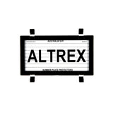 Altrex NSW, ACT, VIC, TAS, WA, QLD Motorbike Black Number Plate Protector - with Lines - 9DMBL