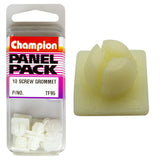 Champion Fasteners Screw Grommets (Clear/White) - Pack of 10 - TF95