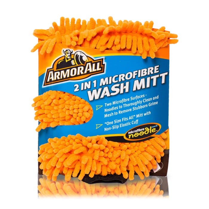 Armor All Microfibre 2 in 1 Wash Mitt - AWMITTMESH1/6AU