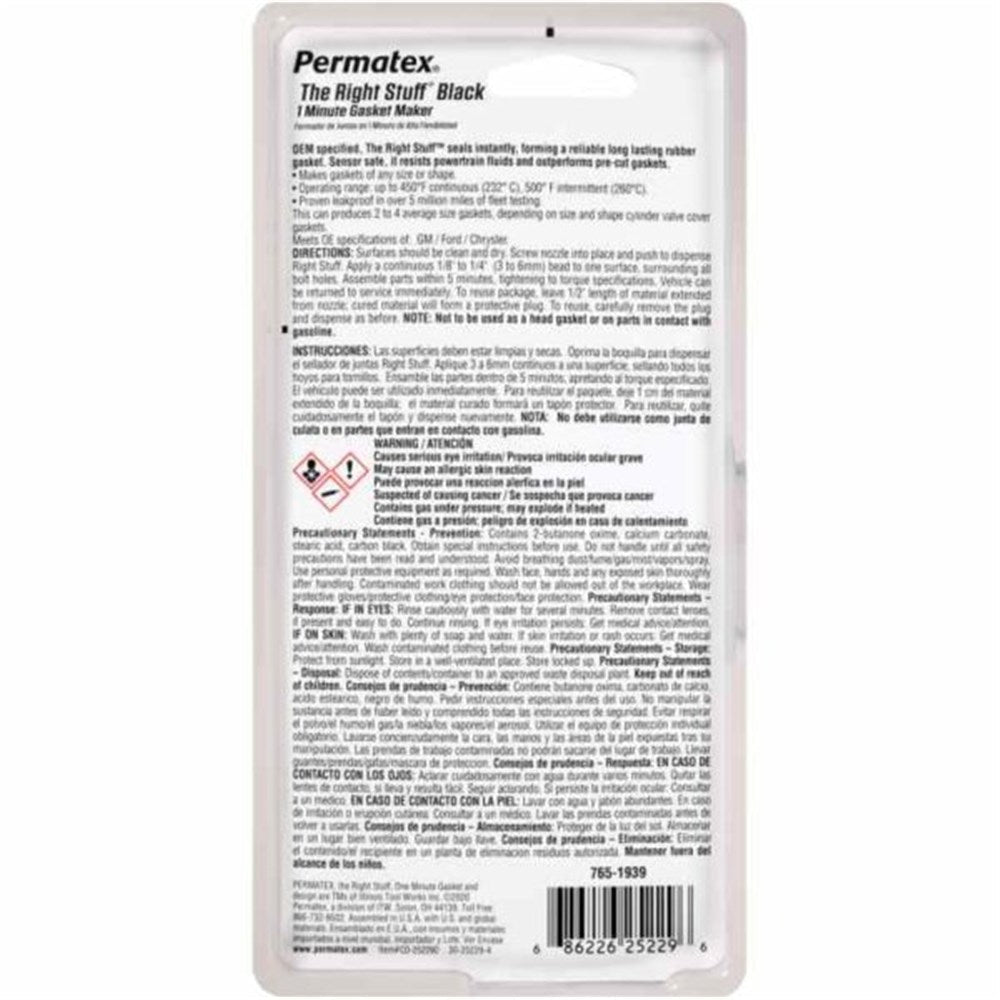 Permatex The Right Stuff 1 Minute Gasket Maker 85G - 25229 - PX25229