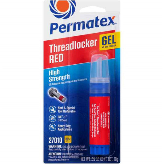 Permatex High Strength Threadlocker Red Gel 10G - 27010