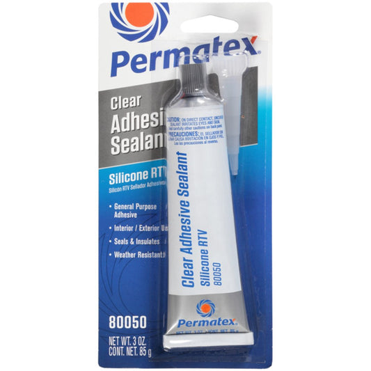 Permatex Clear Rtv Silicone Adhesive Sealant 85G - 80050 - PX80050