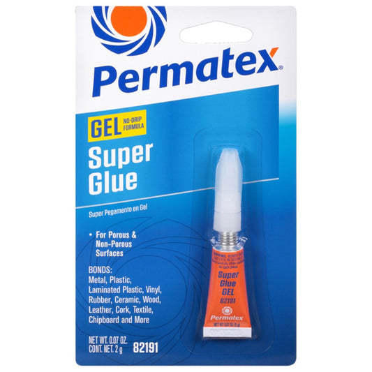 Permatex Super Glue Gel Tube Carded 2G - 82191 - PX82191