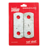 ASTSS Shackle Plate - 40x8mm with 1/2" Holes and 65mm Centres - Galvanised - R1412