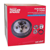 ASTSS 9" Ford Type 5x114.3mm Hub Drum to Suit Mechanical/Hydraulic Brake and SLM Bearings - R1904 (Bulky Item - Freight Applies)
