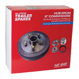 ASTSS 9" Commodore Type 5x120mm Hub Drum to Suit Mechanical/Hydraulic Brake and SLM Bearings - R1904A (Bulky Item - Freight Applies)