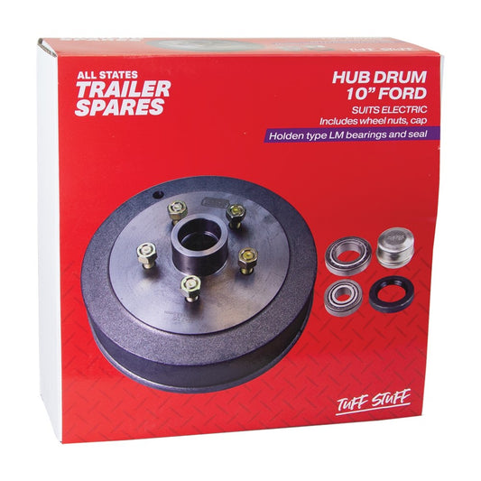 ASTSS Ford Type 10" Hub Drum (5x114.3) to Suit LM Bearings - R1921 (Bulky Item - Freight Applies)