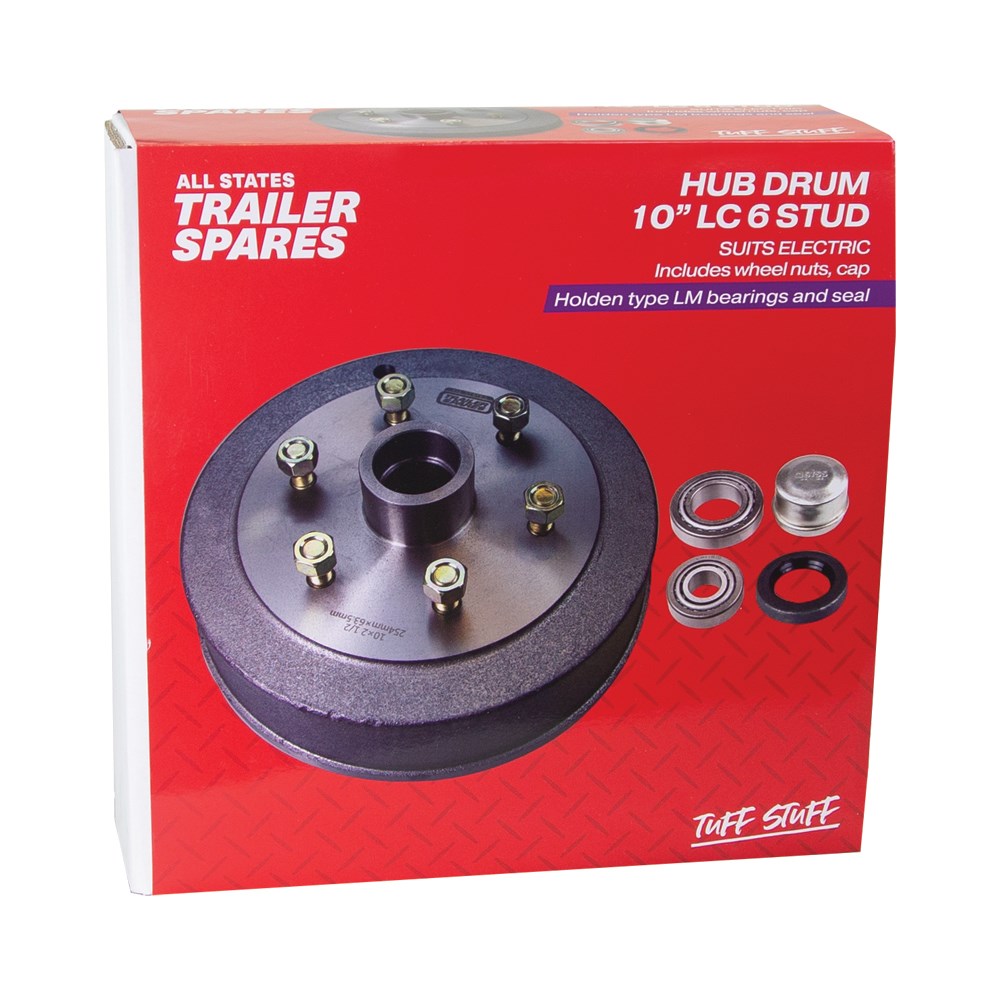 ASTSS Land Cruiser Type 6-Stud 10" Hub Drum (6x139.7) to Suit LM Bearings - R1921C (Bulky Item - Freight Applies)