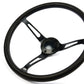 SAAS 15" Classic Deep Dish Poly Steering Wheel with Black Alloy Slotted Spokes - SW25910