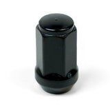 SAAS Single Wheel Nut - 40mm Length, Black, 1/2" Thread, Flat Head Bulge Type - 44091BBC