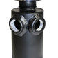 SAAS 500mL Capacity Baffled Oil Catch Can with Dual -12AN Ports - Black Aluminium Finish - ST2004