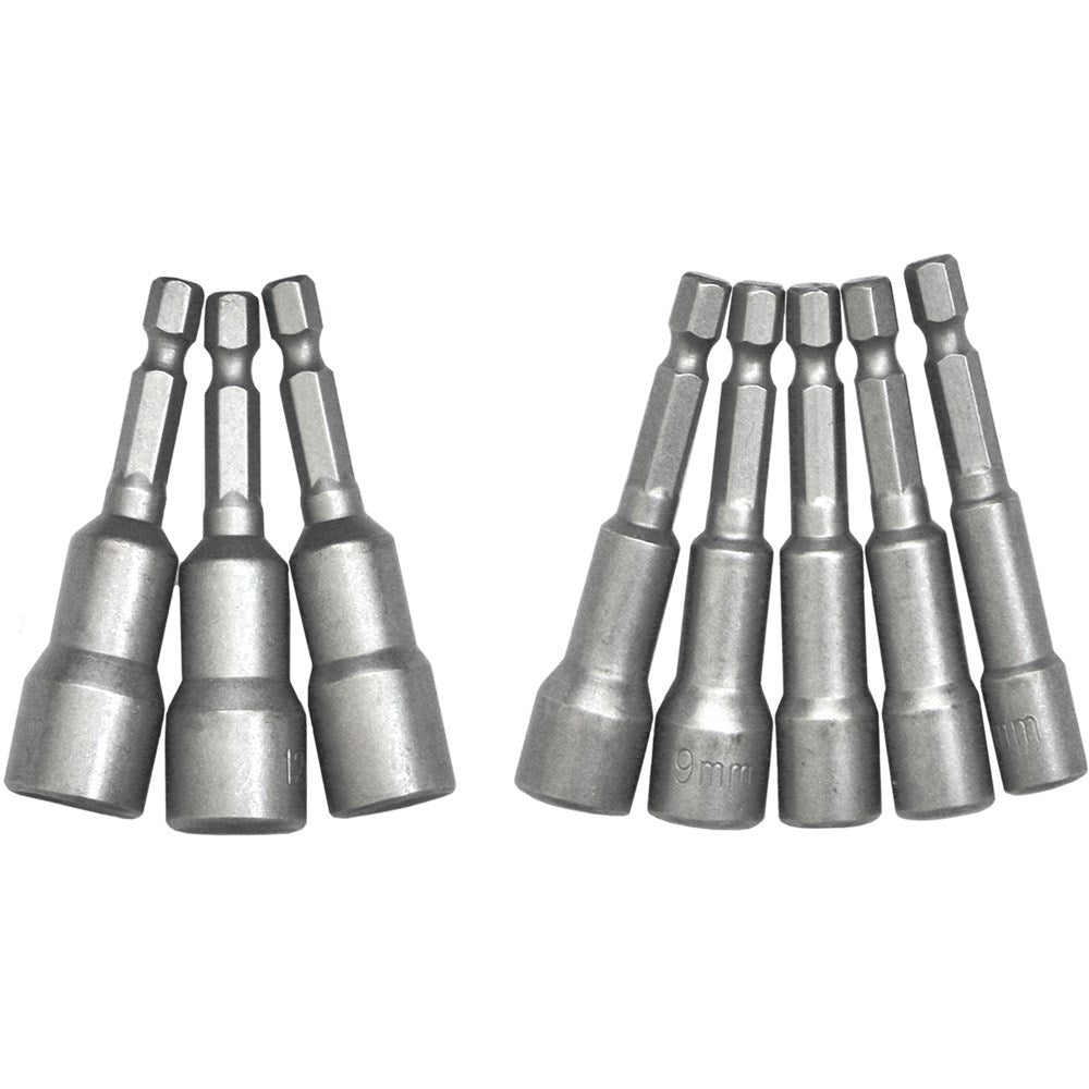 PKTool Magnetic Socket Nut Driver Set - 8 Piece 1/4‚Äù Drive - PT10805