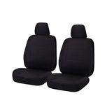 MyCar All Terrain Canvas Universal Size 30/35 Front Seat Covers - Black - ALA3504 (Bulky Item - Freight Applies)