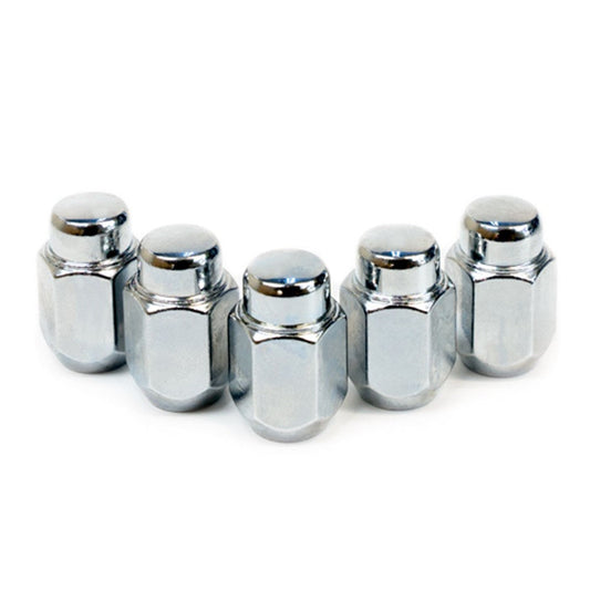 SAAS Set of 5 Wheel Nuts - 35mm Length, Chrome, M12x1.50 Thread, Acorn Taper Type - 235265
