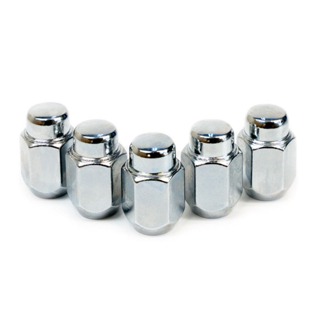 SAAS Set of 5 Wheel Nuts - 35mm Length, Chrome, M12x1.50 Thread, Acorn Taper Type - 235265