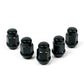 SAAS Set of 5 Wheel Nuts - 35mm Length, Black, M12x1.50 Thread, Acorn Bulge Type - 335365BC