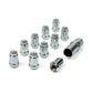 SAAS Set of 10 Small Diameter 6 Spline Wheel Nuts with Key - 35mm Length, Chrome, M12x1.25 Thread. Taper Seat Type - 6330510