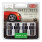SAAS Set of 5 Wheel Nuts for Shank Type Wheels - 43mm Length, Chrome, M12x1.50 Thread - 743465