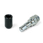 SAAS Set of 10 Small Diameter Internal Hex Wheel Nuts with Key - 33mm Length, Black, M12x1.50 Thread, Taper Seat Type - 8330610BC