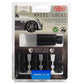 SAAS Set of 4 Splined Lock Nuts - Black, M14x1.50 Thread, Acorn Bulge Type - 924429BC