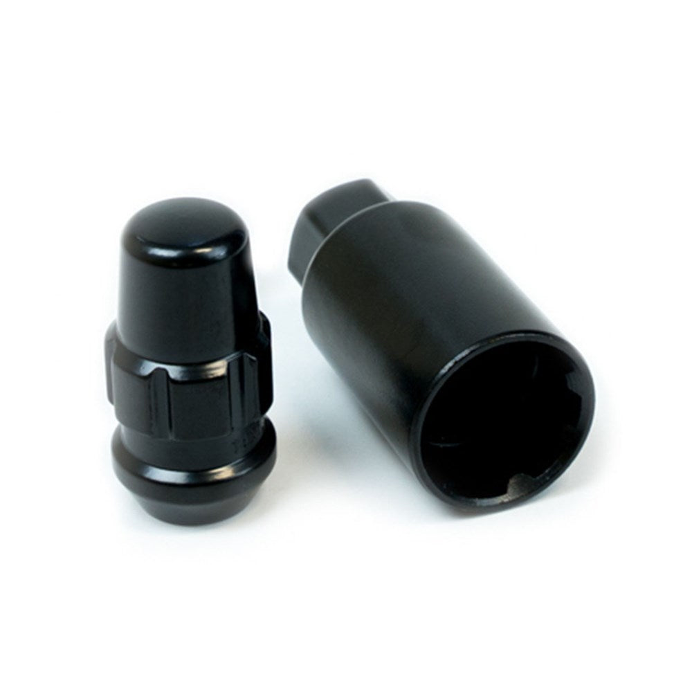 SAAS Set of 4 Splined Lock Nuts - Black, M14x1.50 Thread, Acorn Bulge Type - 924429BC