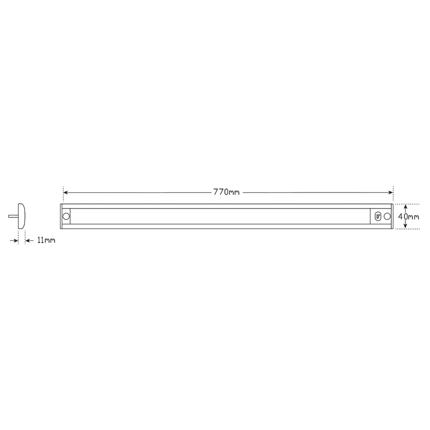 LED Autolamps 40770MCU Interior Strip Lamp with Touch Sensor