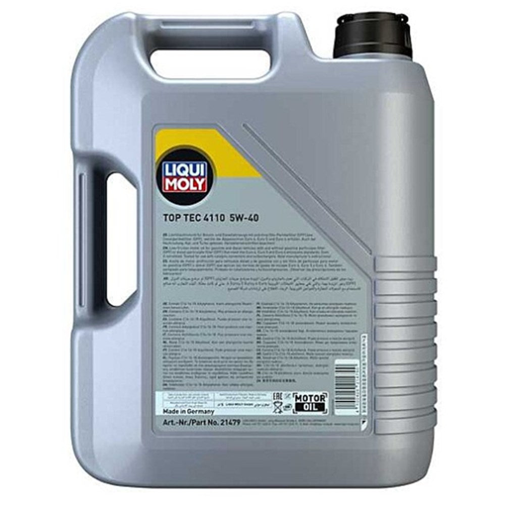 LIQUI MOLY Top Tec 4110 5W-40 Synthetic Petrol and Diesel Engine Oil 5L - 21479 (Bulky Item - Freight Applies)