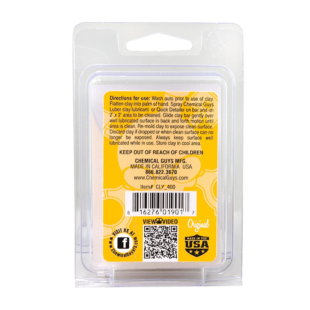 Chemical Guys OG Clay Bar Yellow (Light/Medium) - CLY_400