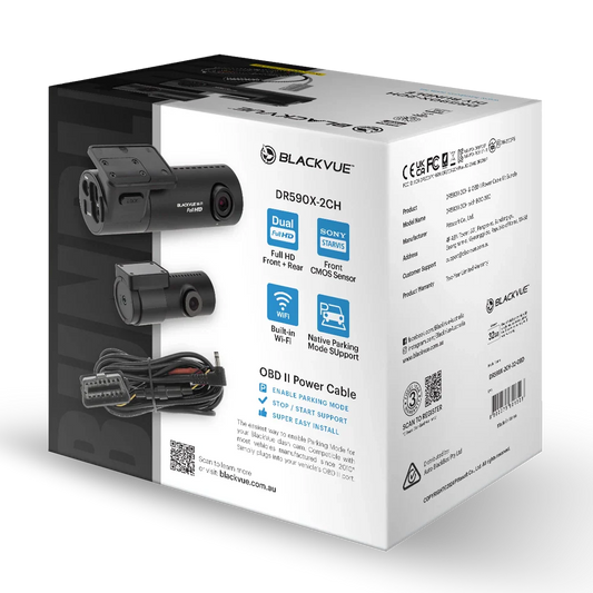 BlackVue Full HD 2 Channel Dash Camera OBD Bundle - DR590X-2CH-32-PL-OBD