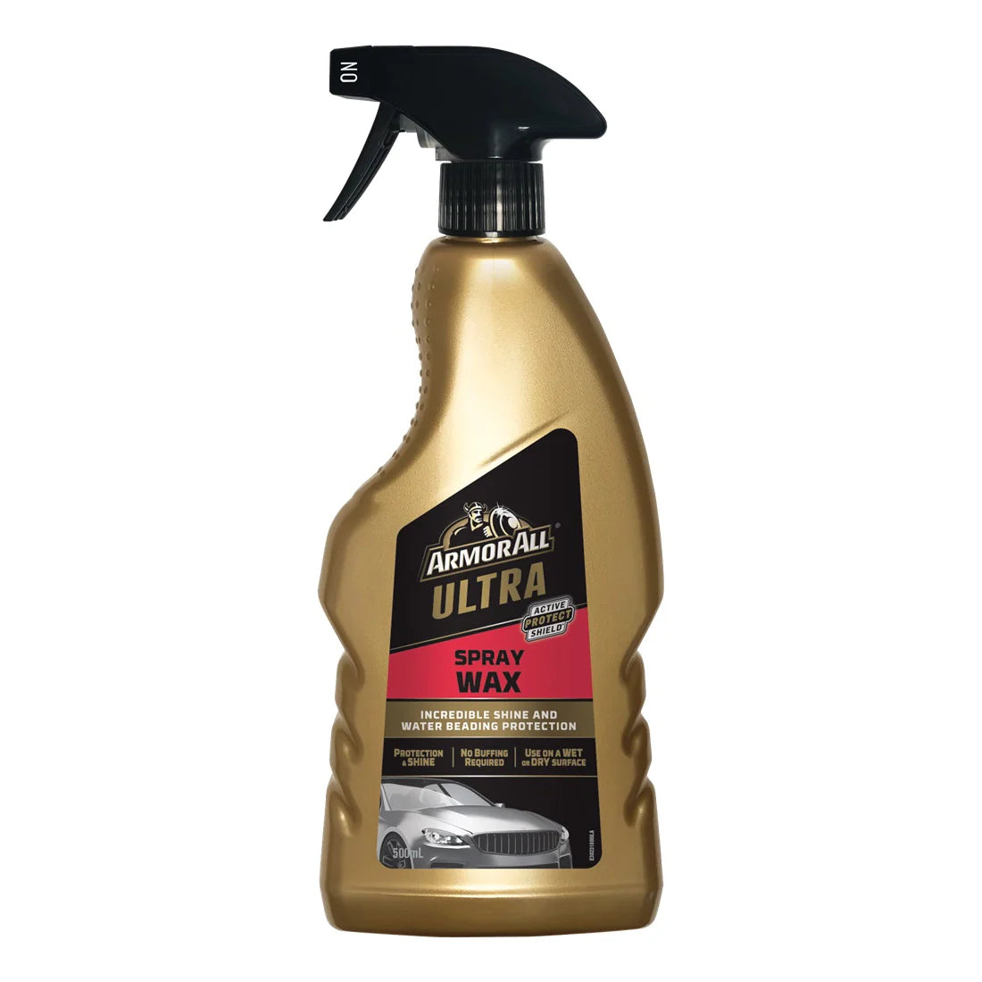 Armor All gold Ultra Spray Wax bottle on a white background