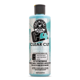 Bottle of Chemical Guys Clear Cut Correction Compound on a white background