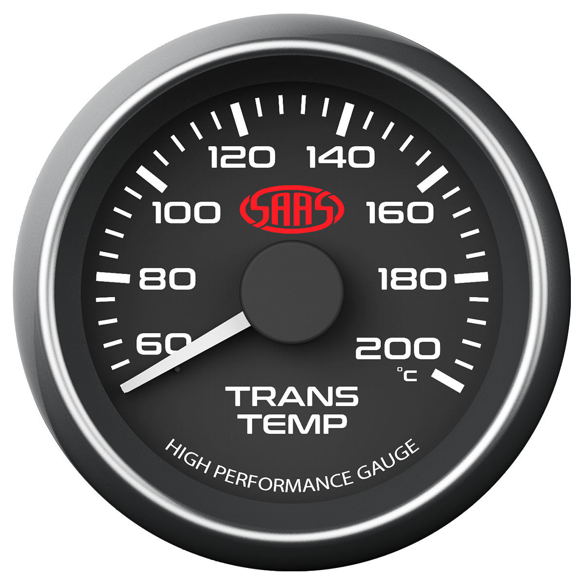 SAAS SG-TT52B Muscle Series - Trans Oil Temp Gauge 60¬∞-200¬∞ 52mm Black