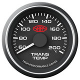 SAAS SG-TT52B Muscle Series - Trans Oil Temp Gauge 60¬∞-200¬∞ 52mm Black