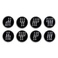 SAAS Black Round Leather Gear Knob Black - SGKRB