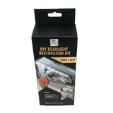 A black package of the Cooper Kleen DIY Headlight Restoration Kit with an image of a car headlight on the front, indicating the product's use for restoring vehicle headlights.