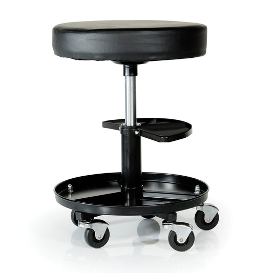 Impact Adjustable Mechanics Stool Seat - Black (440mm-560mm Height) - IG7308 (Bulky Item - Freight Applies)