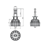 LED Autolamps H3-5000LM LED H3 Headlight Kit - Single Beam
