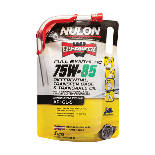 Nulon LSD75W85-1E Full Synthetic 75W-85 Differential Transfer Case & Transaxle Oil 1L (Pickup Only)