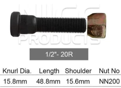 Nice Wheel Stud & Nut Set - NS217
