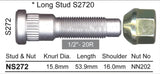 Nice Wheel Stud & Nut Set - NS272