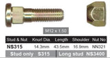 Nice Wheel Stud & Nut Set - NS315