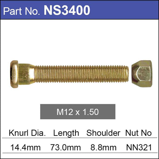 Nice Wheel Stud & Nut Set - NS3400