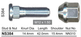 Nice Wheel Stud & Nut Set - NS384